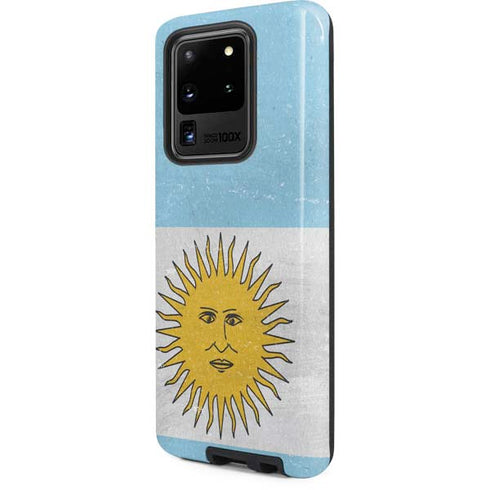 Argentina Flag Distressed Galaxy S20 Ultra 5G Pro Case